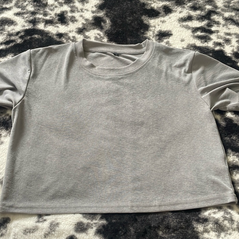 Grey crop t shirt
